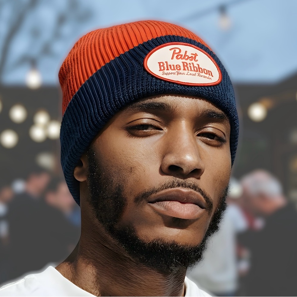 2 pack Mad Engine Double Ribbon Red Blue Goodness Beanies Sz OS